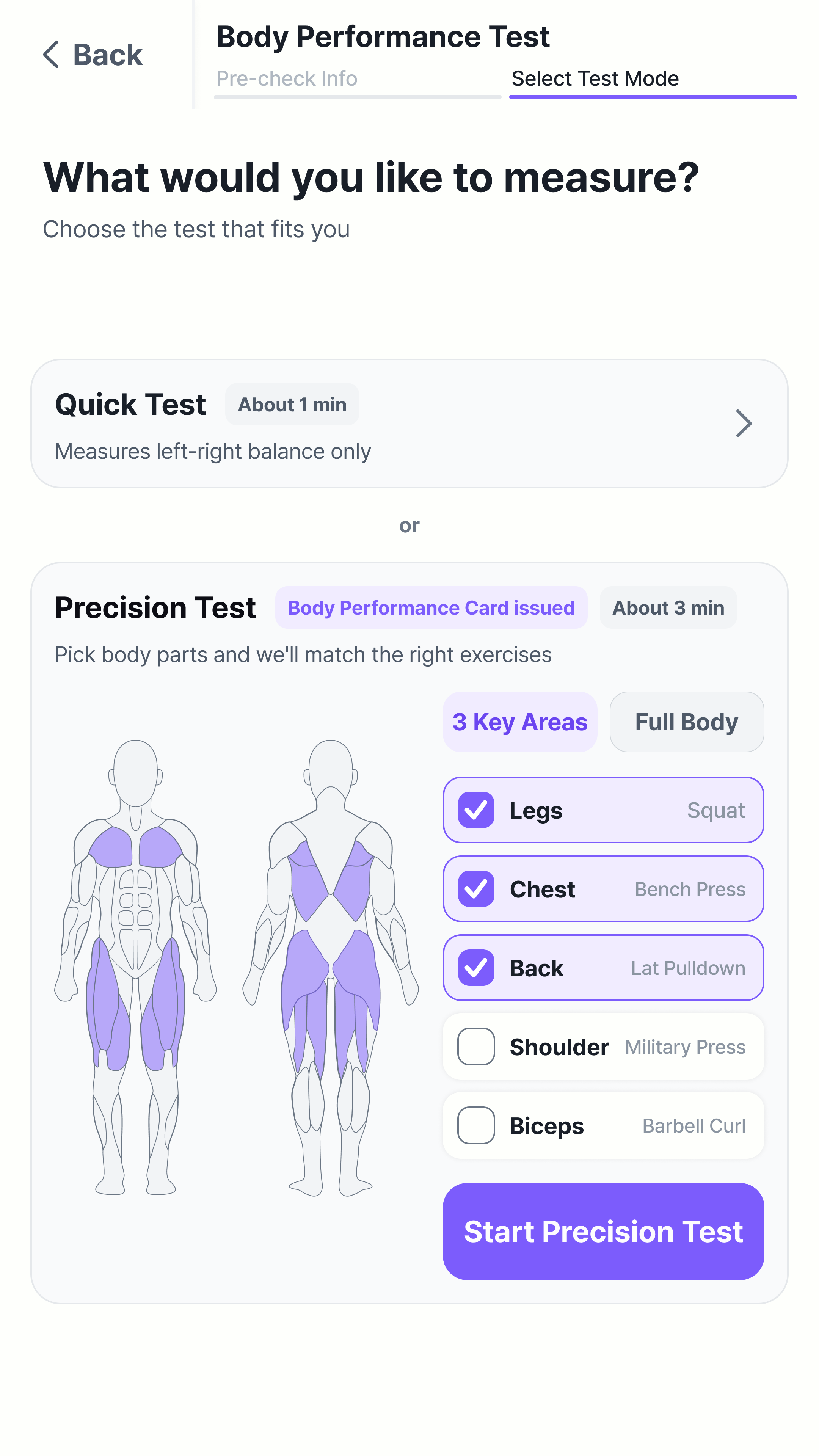 Select what to measure on Scan and Score